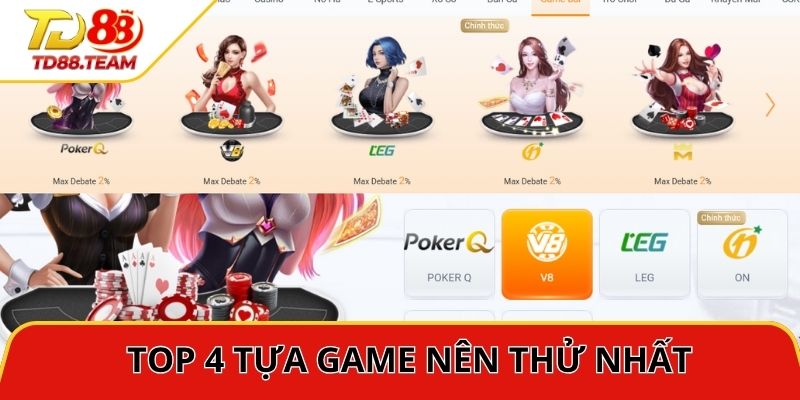 Tìm hiểu top những cái tên nổi bật của game bài